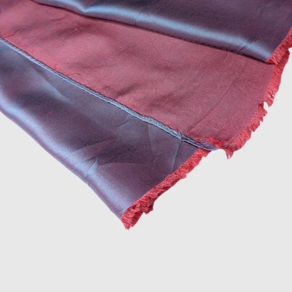 Dual Tone Silk Scarf - Cool Gray Lilac