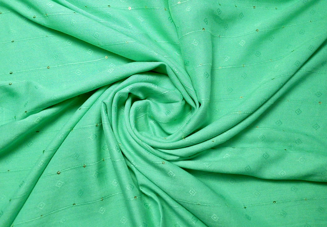 Self-Patterned Viscose Scarf - Mint Green