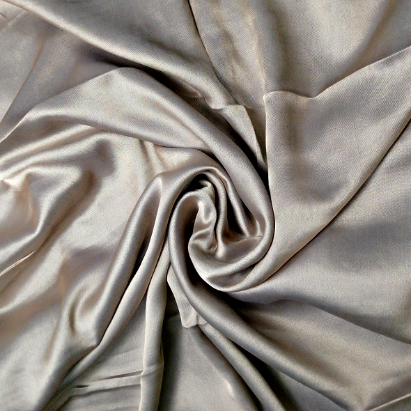 Dual Tone Silk Scarf - Cosmic Latte