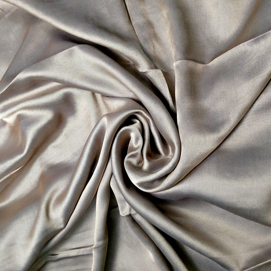 Dual Tone Silk Scarf - Cosmic Latte