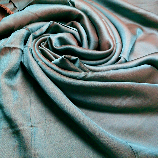 Dual Tone Silk Scarf - Cambridge Blue