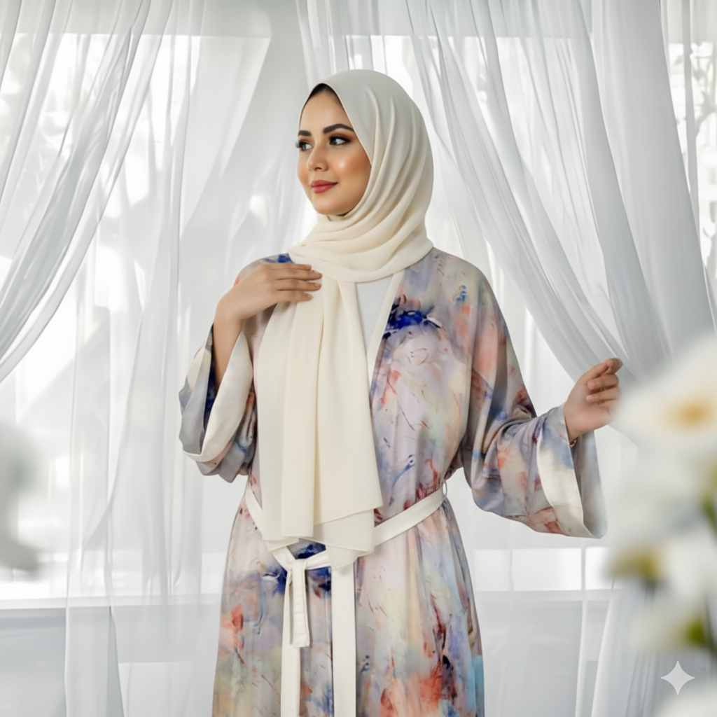 Party Dress Printed Abaya