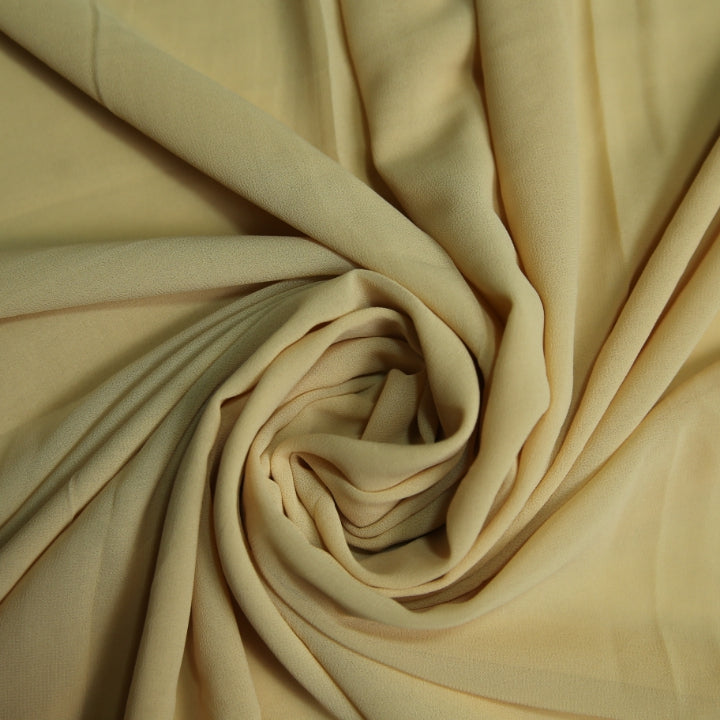 Chiffon Georgette Scarf - Lemon White
