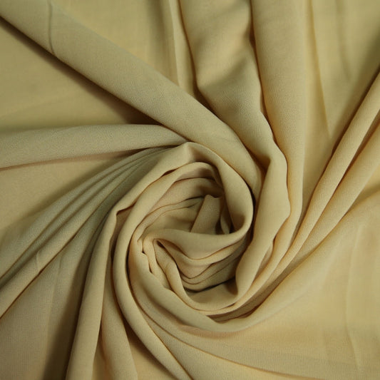 Chiffon Georgette Scarf - Lemon White