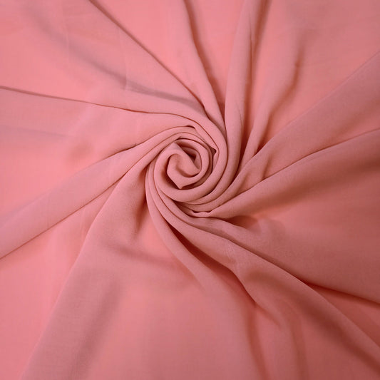 Chiffon Georgette Scarf - Light Coral Pink