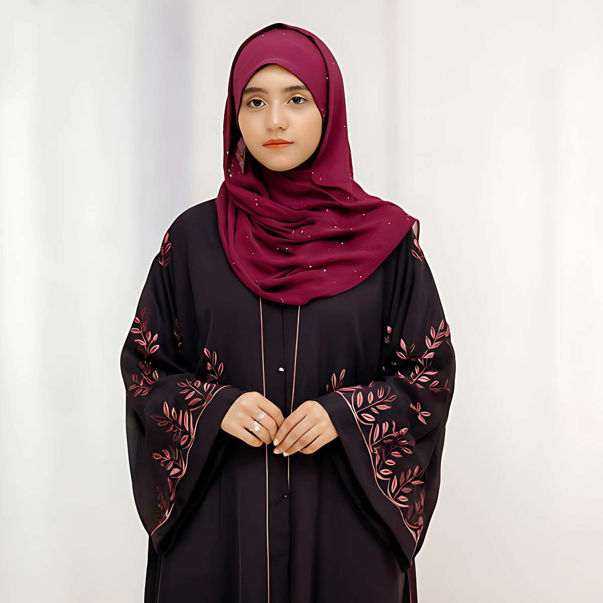 Modest City Shrug Embroidery Abaya